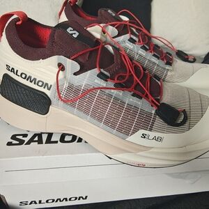 New Woman's Salomon Running Shoes - Red and White